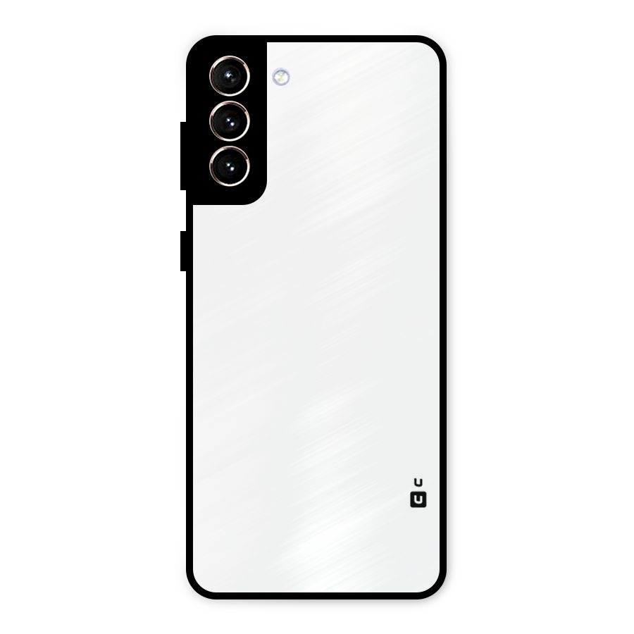 Plain White Metal Back Case for Galaxy S21 Plus