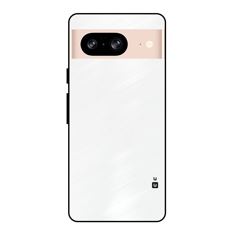 Plain White Metal Back Case for Google Pixel 8