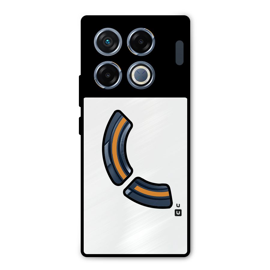 Plain White Metal Back Case for Infinix GT 20 Pro