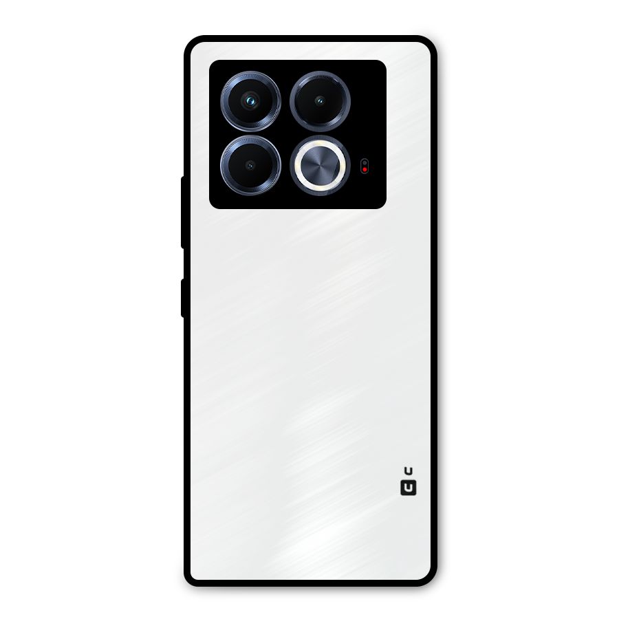 Plain White Metal Back Case for Infinix Note 40 5G