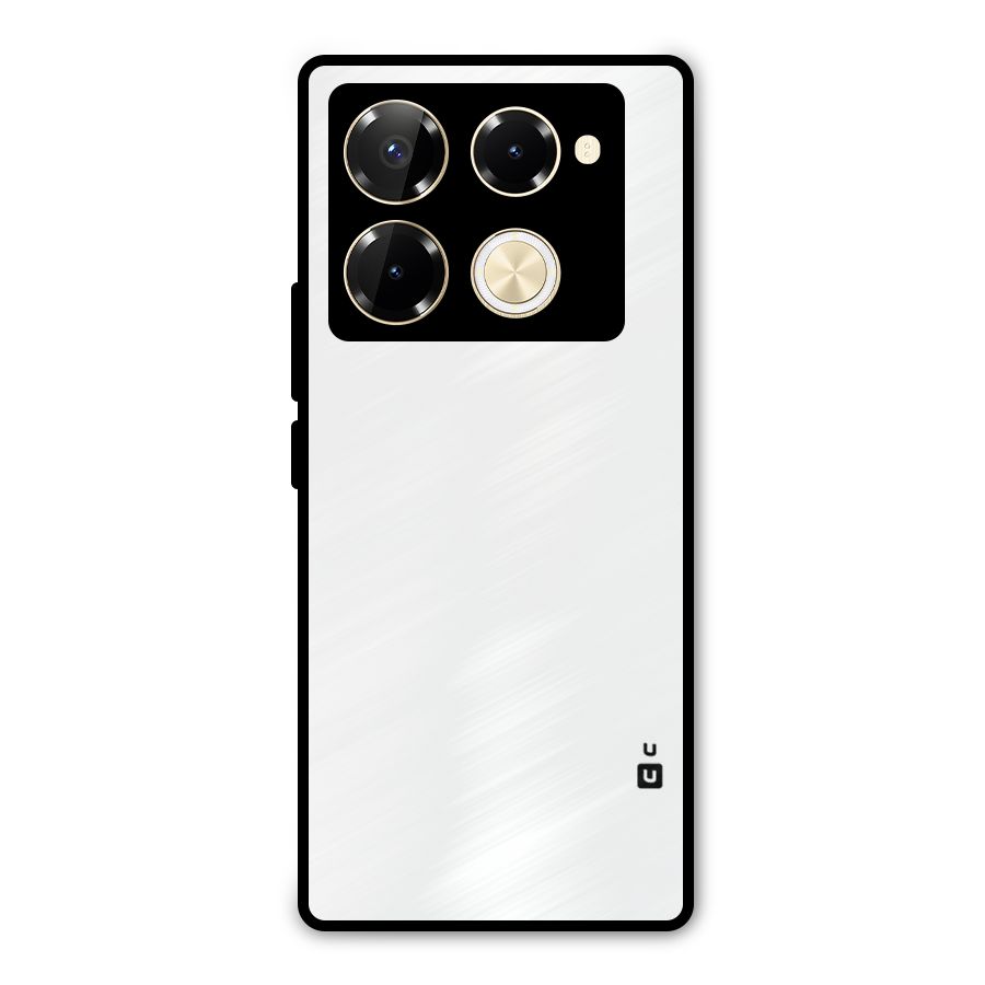 Plain White Metal Back Case for Infinix Note 40 Pro Plus