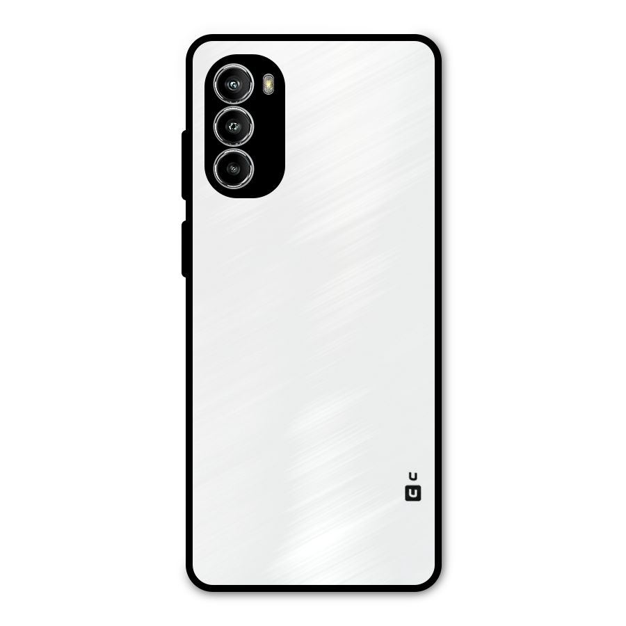 Plain White Metal Back Case for Moto G52