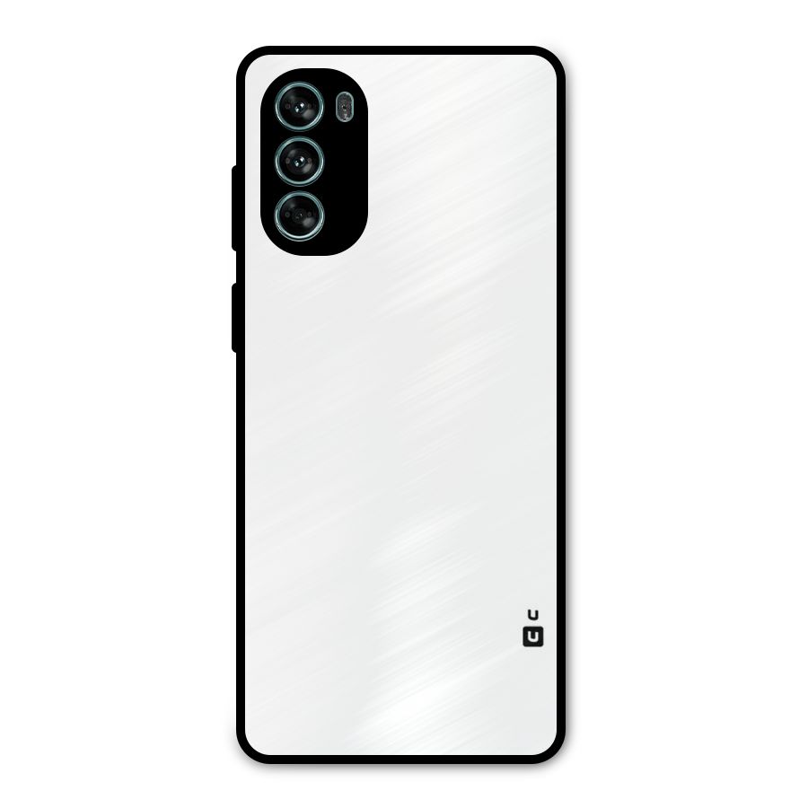 Plain White Metal Back Case for Moto G62
