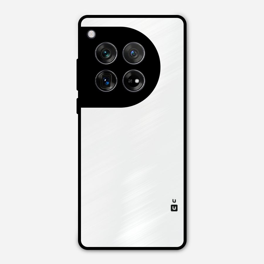 Plain White Metal Back Case for OnePlus 12