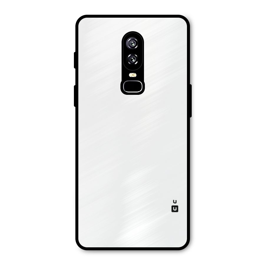 Plain White Metal Back Case for OnePlus 6