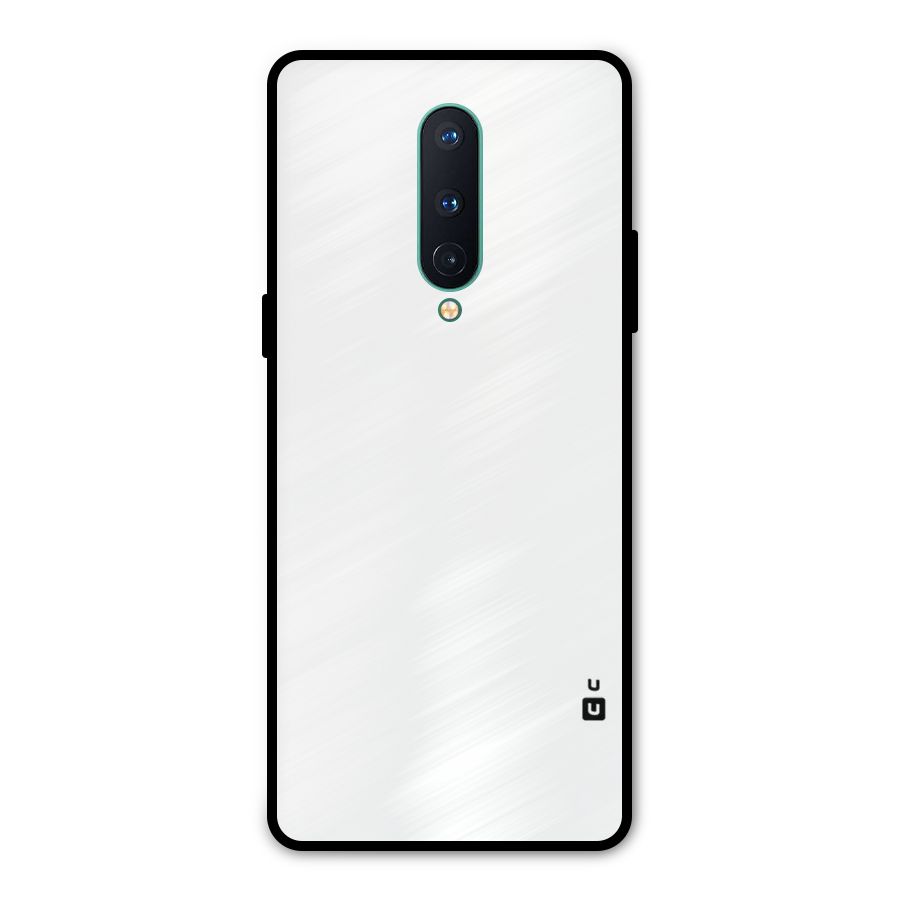 Plain White Metal Back Case for OnePlus 8