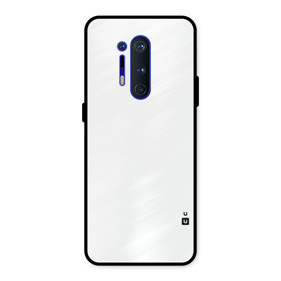 Plain White Metal Back Case for OnePlus 8 Pro