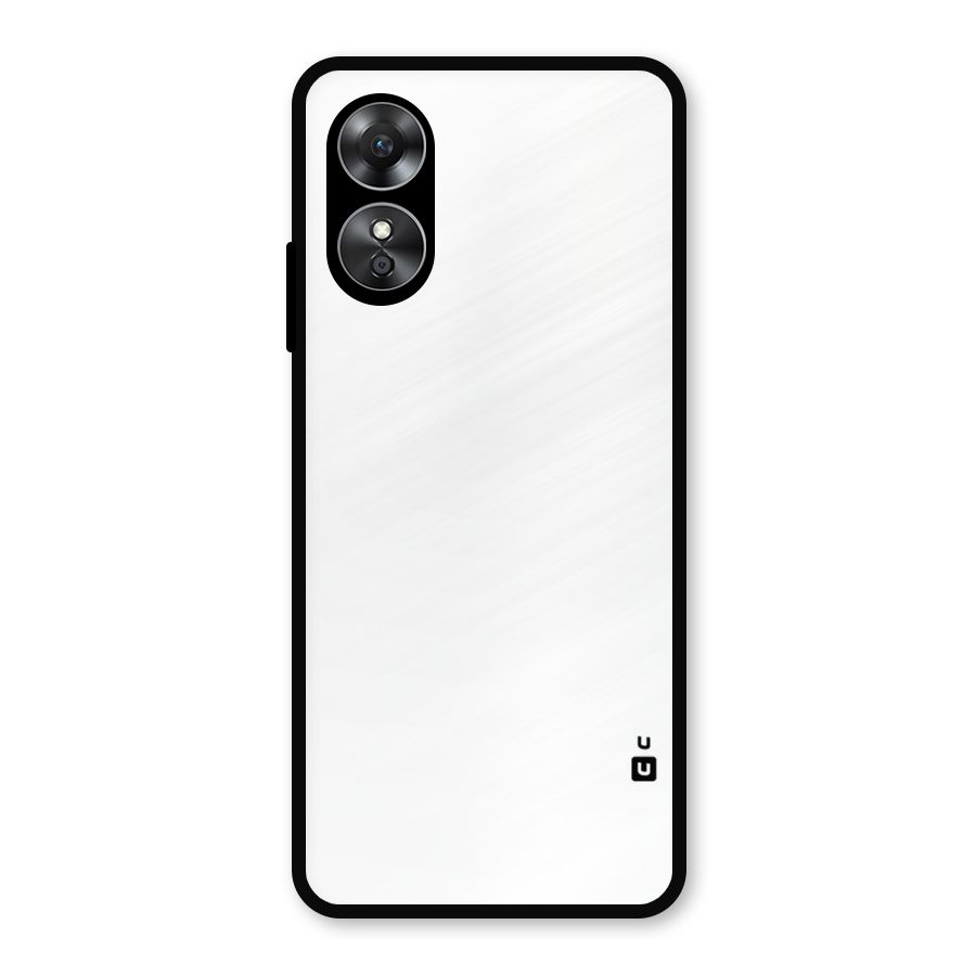 Plain White Metal Back Case for Oppo A17