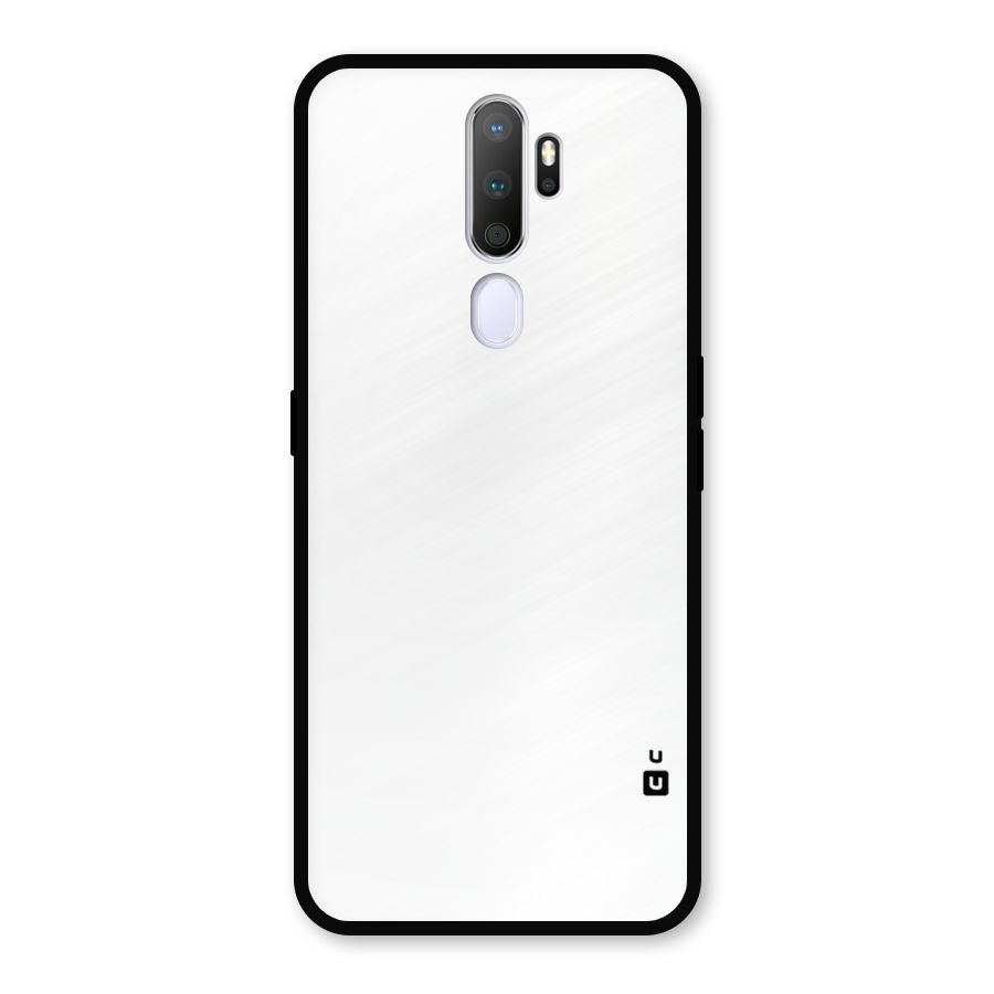Plain White Metal Back Case for Oppo A9 (2020)