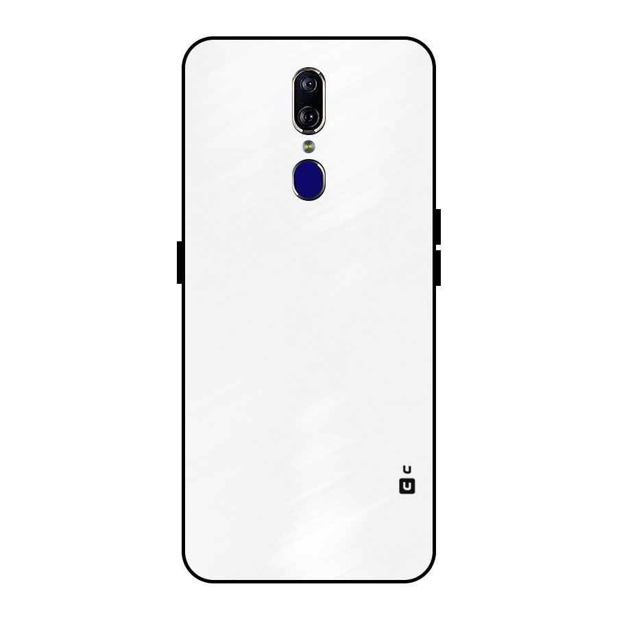 Plain White Metal Back Case for Oppo F11
