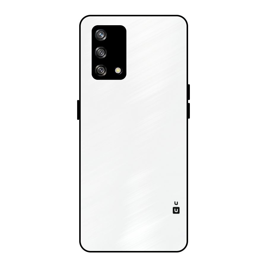 Plain White Metal Back Case for Oppo F19