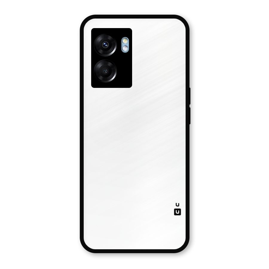 Plain White Metal Back Case for Oppo K10 (5G)