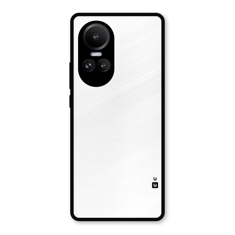 Plain White Metal Back Case for Oppo Reno10