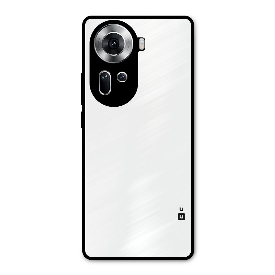Plain White Metal Back Case for Oppo Reno11 5G