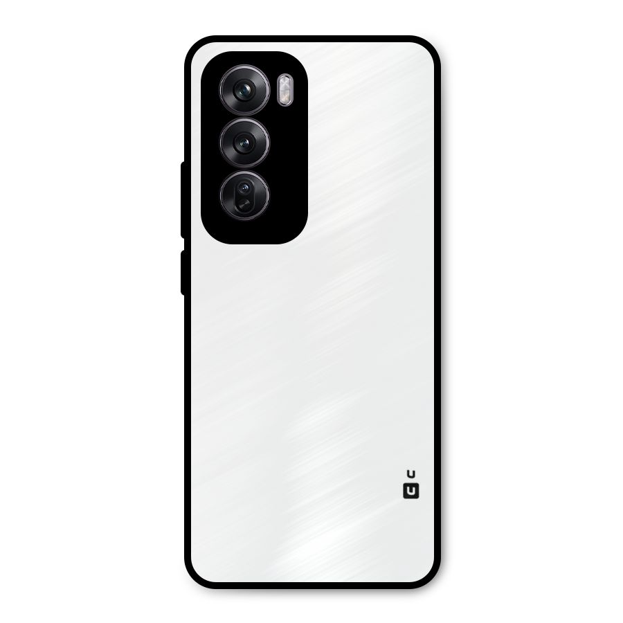 Plain White Metal Back Case for Oppo Reno12 Pro