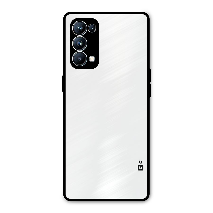 Plain White Metal Back Case for Oppo Reno5 Pro 5G
