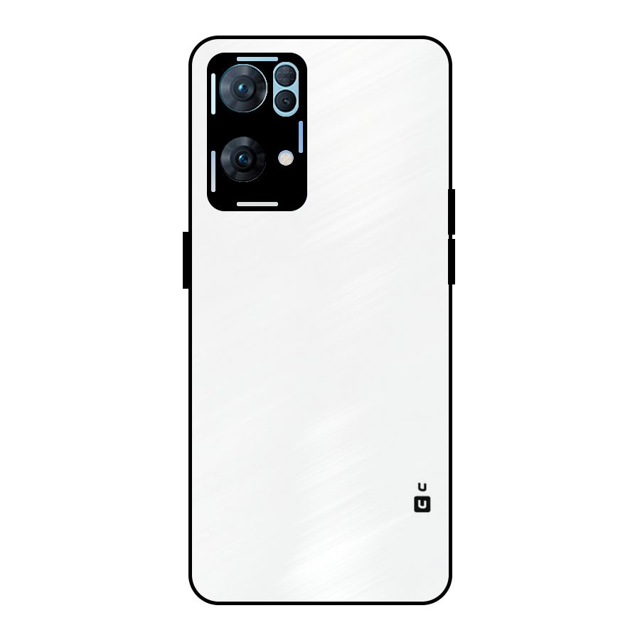 Plain White Metal Back Case for Oppo Reno7 Pro 5G