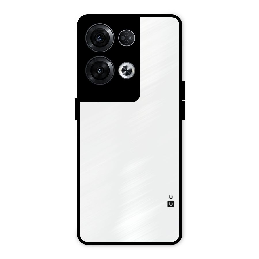 Plain White Metal Back Case for Oppo Reno8 Pro 5G