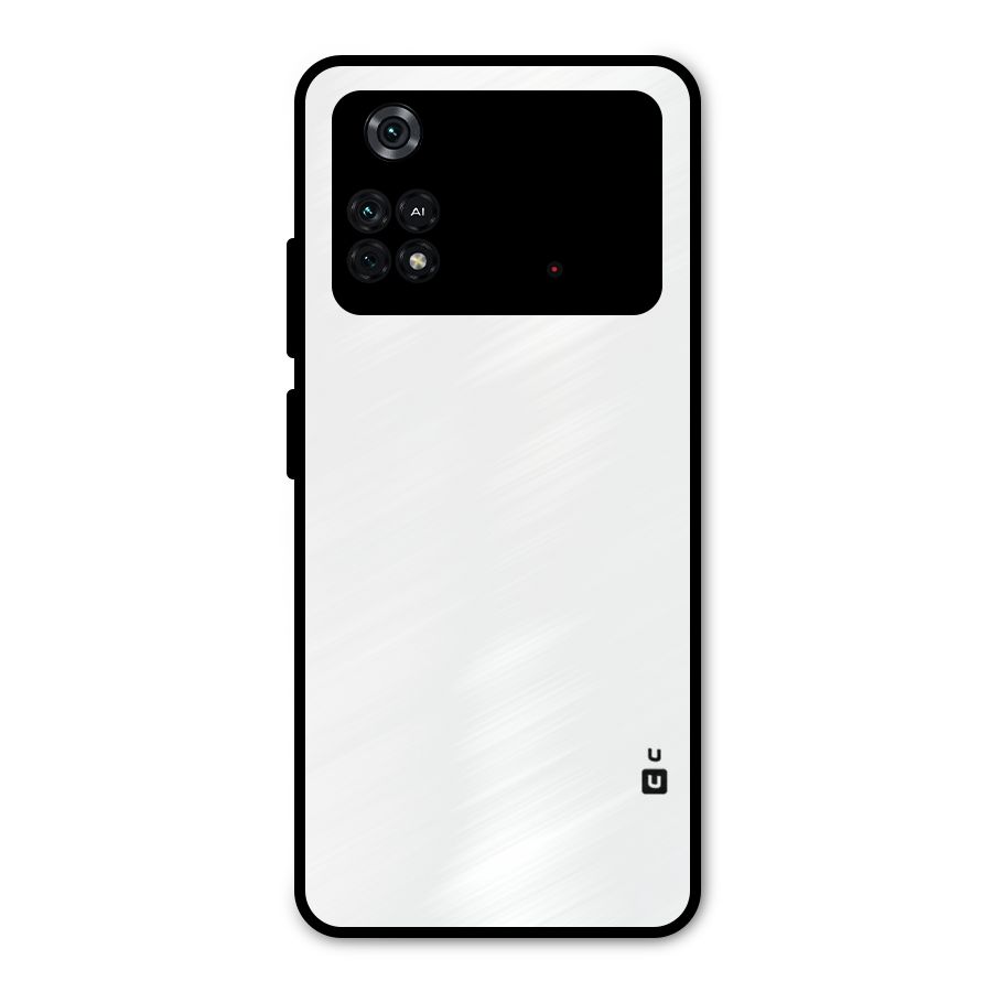 Plain White Metal Back Case for Poco M4 Pro 4G