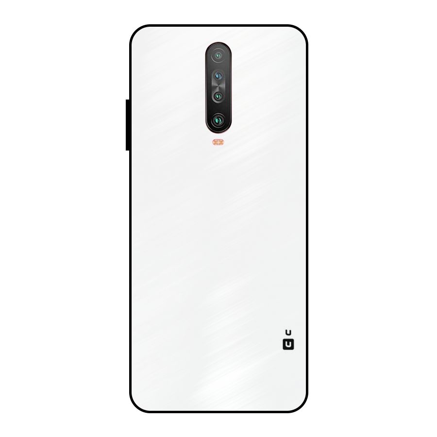 Plain White Metal Back Case for Poco X2