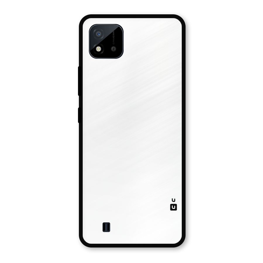 Plain White Metal Back Case for Realme C11 2021