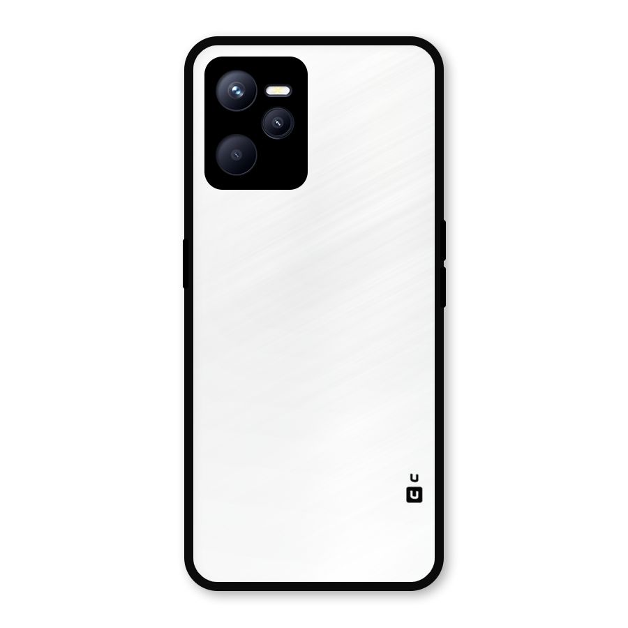 Plain White Metal Back Case for Realme C35