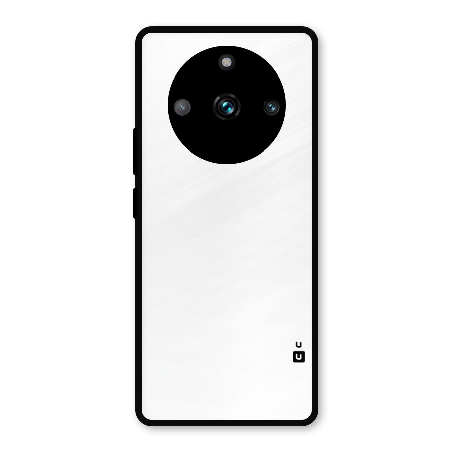 Plain White Metal Back Case for Realme Narzo 60 Pro