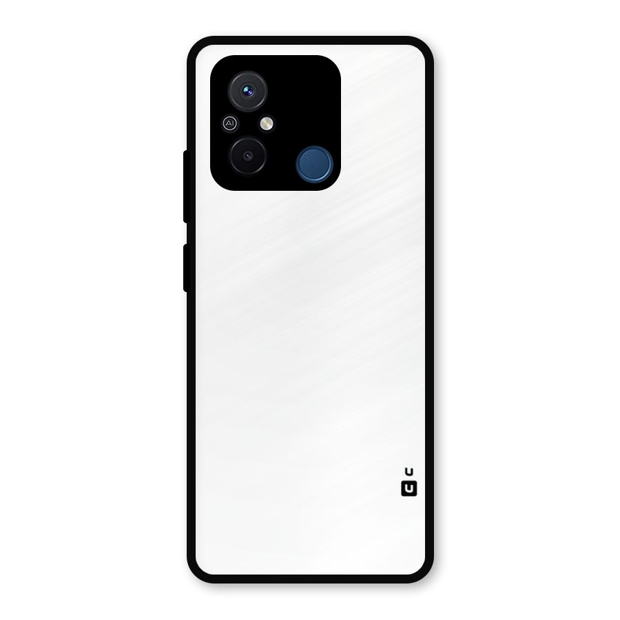 Plain White Metal Back Case for Redmi 12C