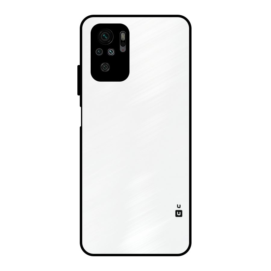 Plain White Metal Back Case for Redmi Note 10S