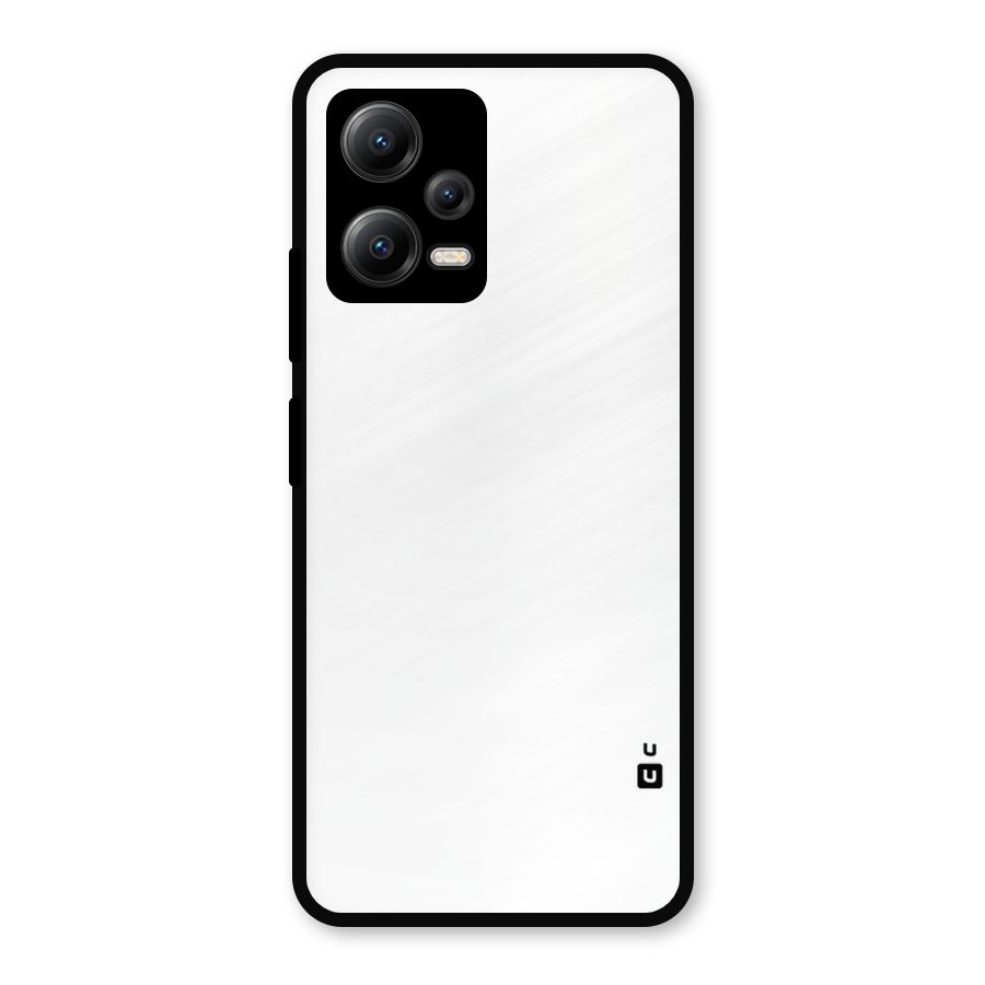 Plain White Metal Back Case for Redmi Note 12 5G