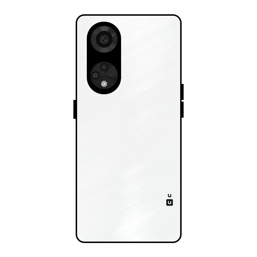 Plain White Metal Back Case for Reno8 T 5G