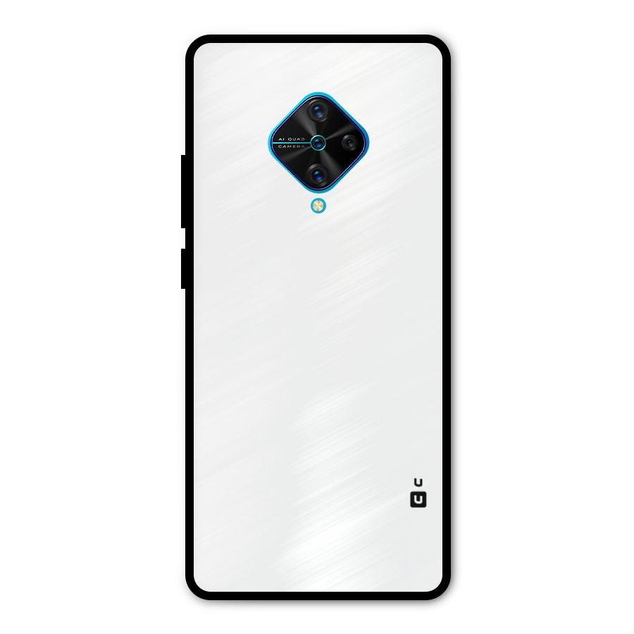 Plain White Metal Back Case for Vivo S1 Pro
