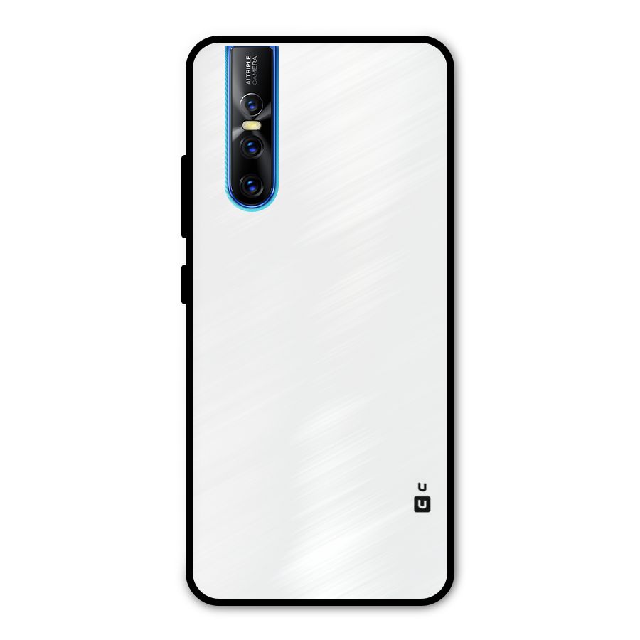 Plain White Metal Back Case for Vivo V15 Pro