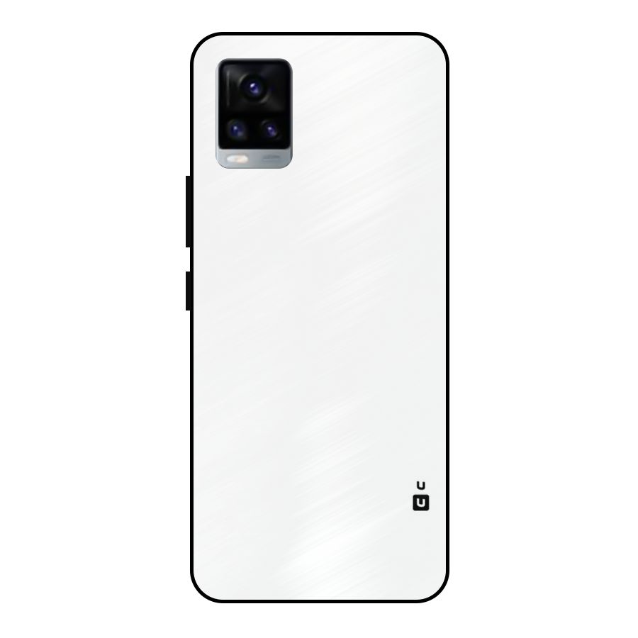 Plain White Metal Back Case for Vivo V20 2021