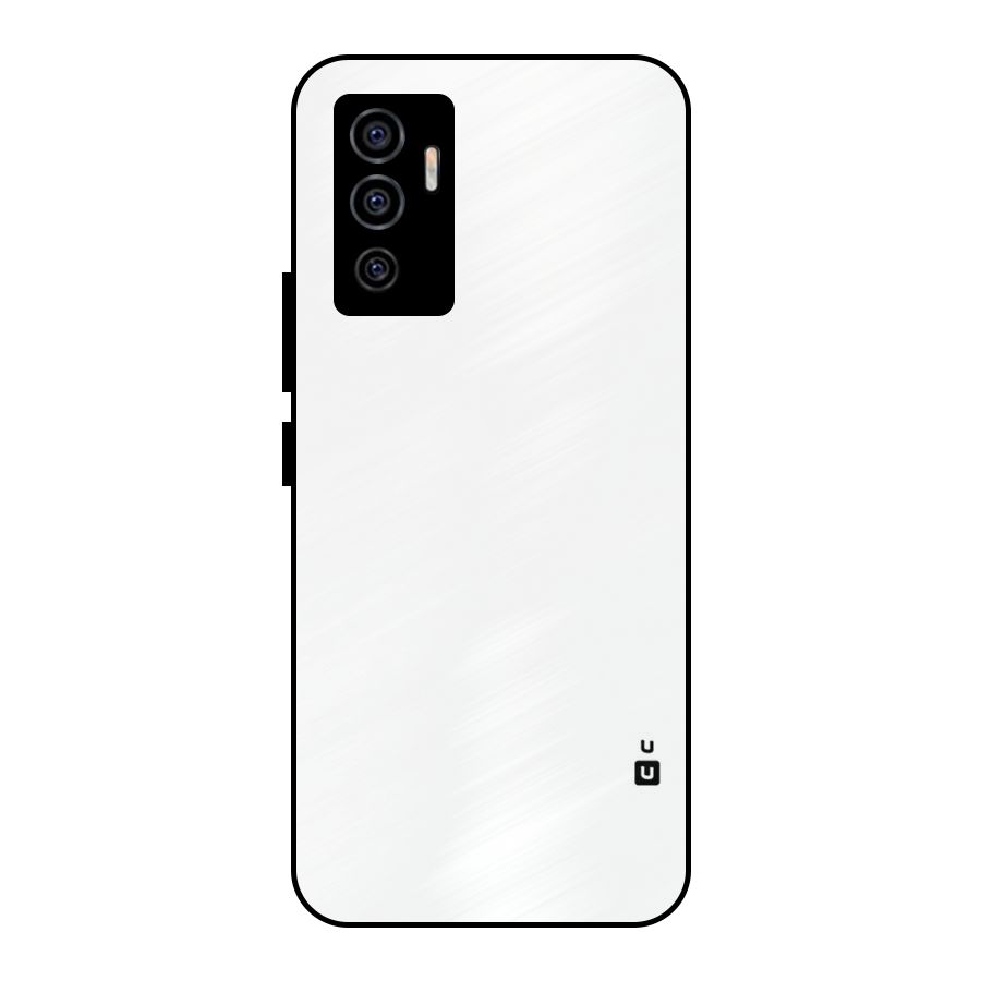 Plain White Metal Back Case for Vivo V23e