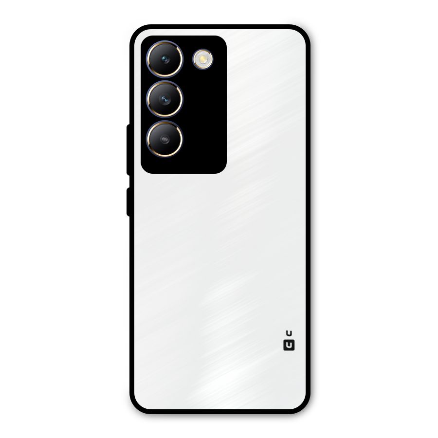 Plain White Metal Back Case for Vivo Y200e