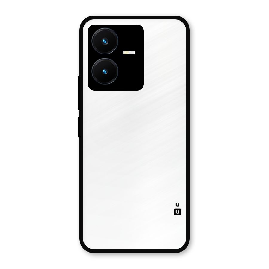 Plain White Metal Back Case for Vivo Y22
