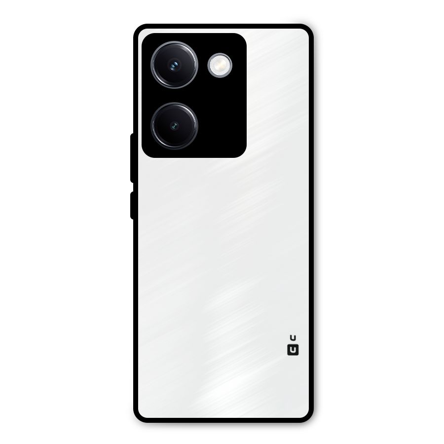 Plain White Metal Back Case for Vivo Y300 Plus