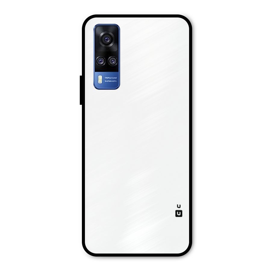 Plain White Metal Back Case for Vivo Y31