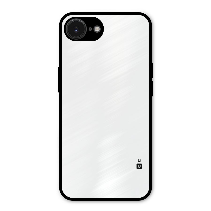 Plain White Metal Back Case for iPhone 16e