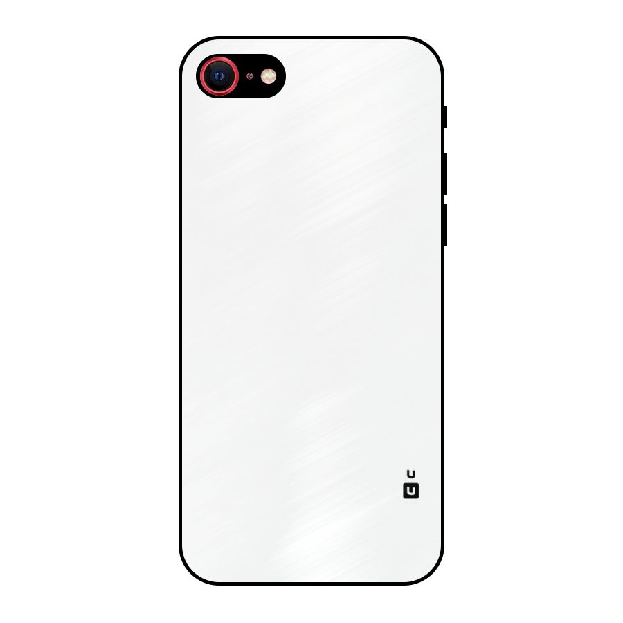 Plain White Metal Back Case for iPhone 7