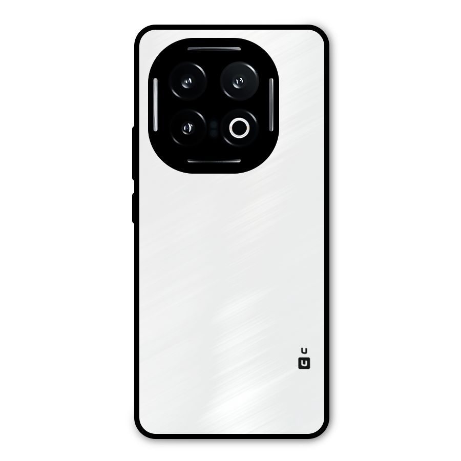 Plain White Metal Back Case for iQOO 13