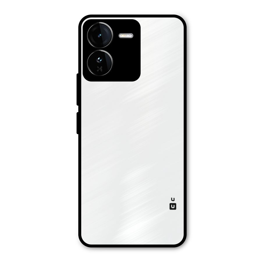 Plain White Metal Back Case for iQOO Z9