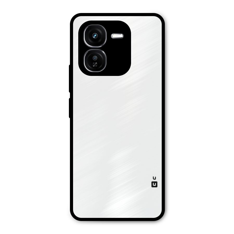 Plain White Metal Back Case for iQOO Z9x