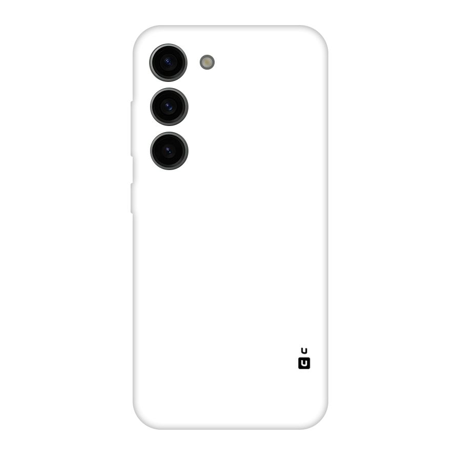 Plain White Original Polycarbonate Back Case for Galaxy S23