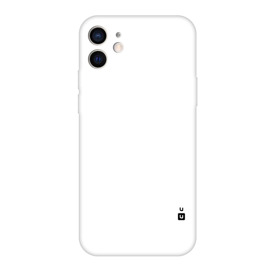 Plain White Original Polycarbonate Back Case for iPhone 12