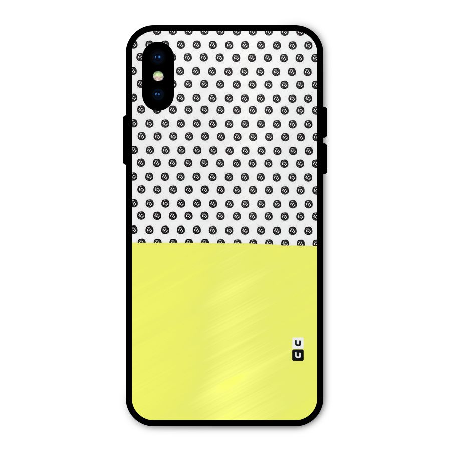 Plain and Pattern Metal Back Case for iPhone XS