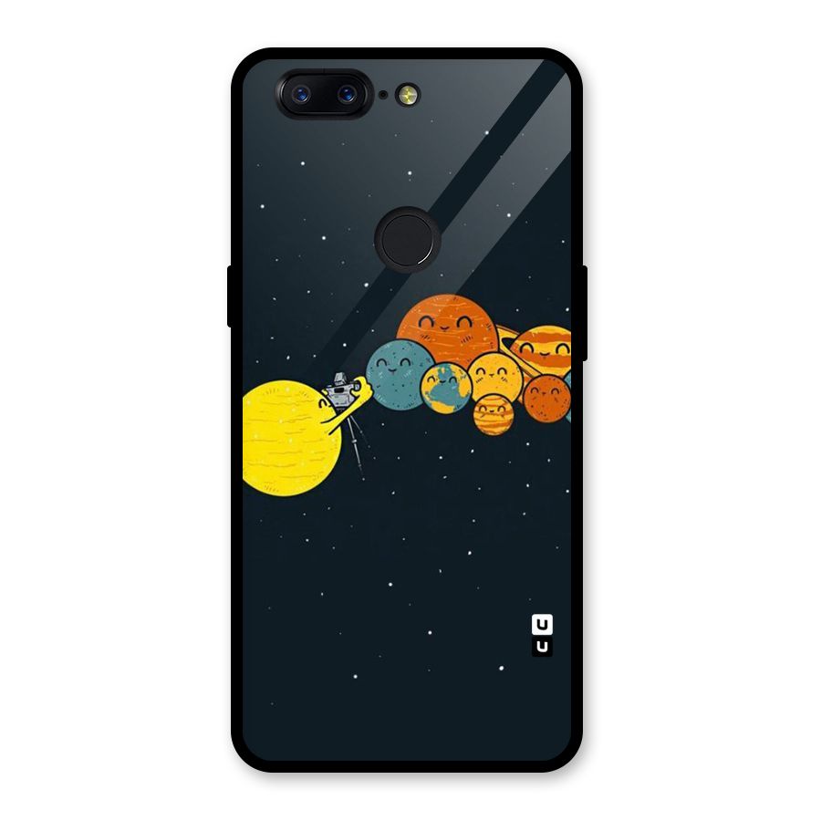 Planet Family Glass Back Case for OnePlus 5T