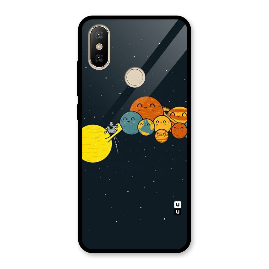 Planet Family Glass Back Case for Redmi A2