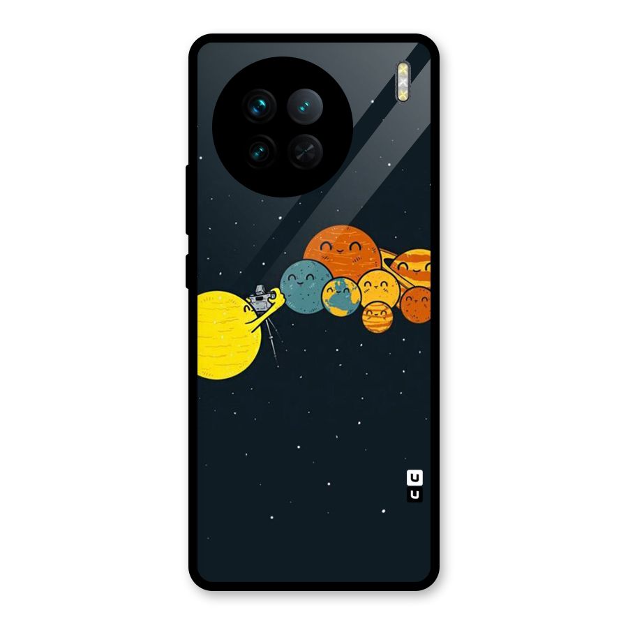 Planet Family Glass Back Case for Vivo X90